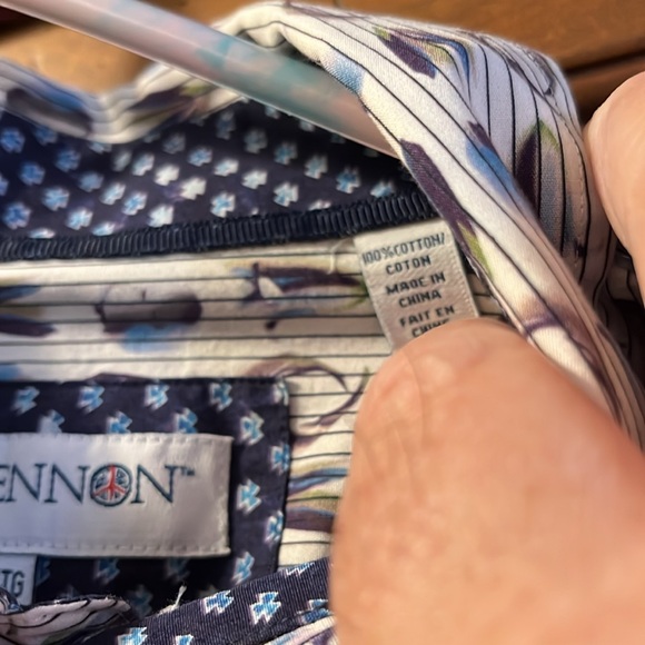 John Lennon size XL long sleeved shirt in 200% cotton excellent condition - Picture 11 of 12